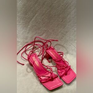 Barbiecore energy 💖 These Kat Maconie statement heels deserve a vacation.